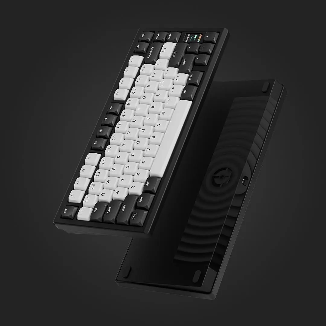 CHILKEY F75 LP Wireless Effortless Typing Keyboard, Full Aluminum Case 2.4G USB-C Hot Swappable PC Office Keyboard with 1.2 Inch HD OLED Display, Rechargeable Ergonomic Keyboards with Custom Linear Switches for Office & Gaming, Wireless Keyboard