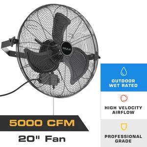 MULE Wet-Rated 20” Outdoor Wall Fan