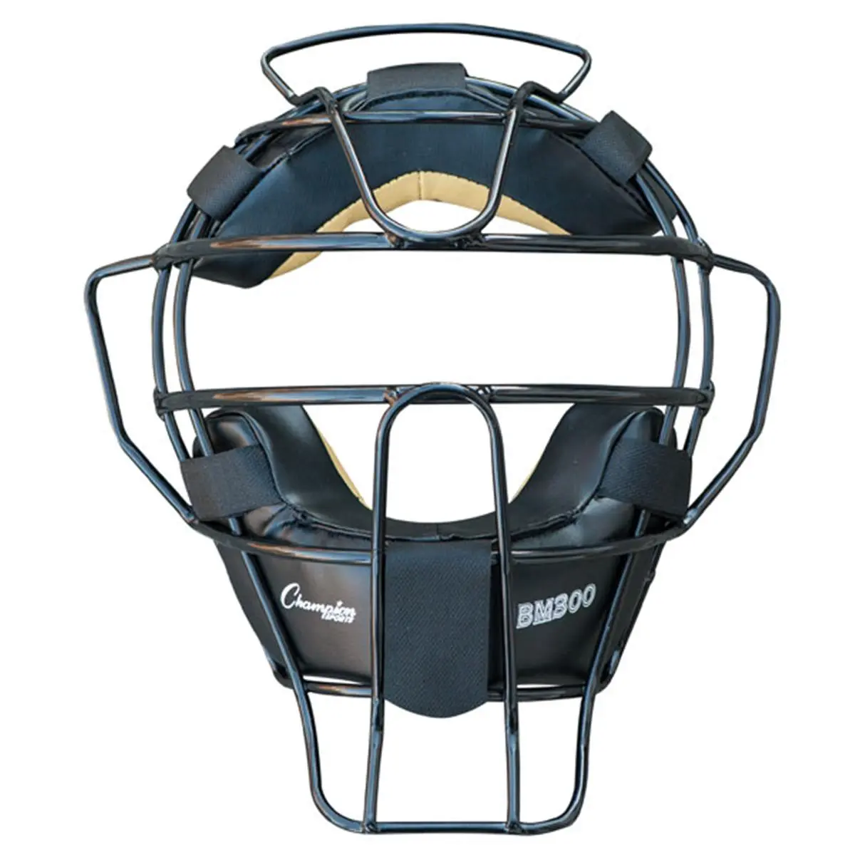 CHAMPION Ultra Lightweight Umpire Face Mask - Softball Sports Accessory with Hollow Wire Construction, Quick Dry Ever Clean Full Grain Leather Pads, Adjustable Harness, Extended Forehead, Ear and Throat Guards, Bacteria/Mold/Mildew Resistant, Bacteria, Mo