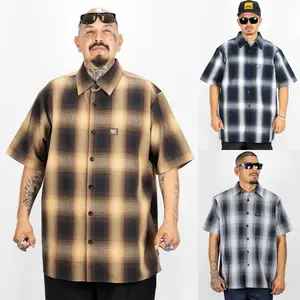 FB County Men's Short Sleeve Checker Flannel Shirt