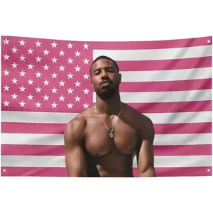 Tapestry Michael B Jordan Flag Poster Room Fun Flags Indoor And Outdoor Decor Wall Aesthetic Art Home Decor Blanket Merch Gift summerwins