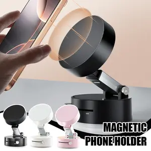 [Strong Suction Mobile Phone Holder] One-Button Exhaust Vacuum Magnetic Suction Cup Mobile Phone Holder, Portable and Easy