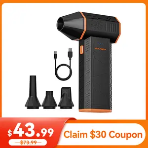 WOLFBOX MF50 Electric Air Duster 110000RPM 5000mAh Super Power Cordless Blower with 3-Gear Adjustable Nozzles for PC Keyboard Home Car Outdoor TikTokShopHolidayHaul