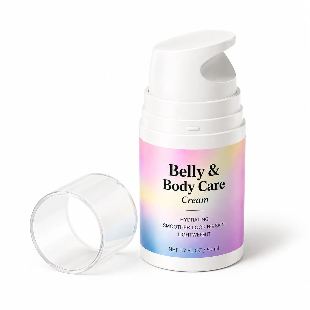 Belly & Body Care Cream, Hydrating Lightweight Body Moisturizer for Smoother-Looking Skin, Daily Body Care for Women, 50ml
