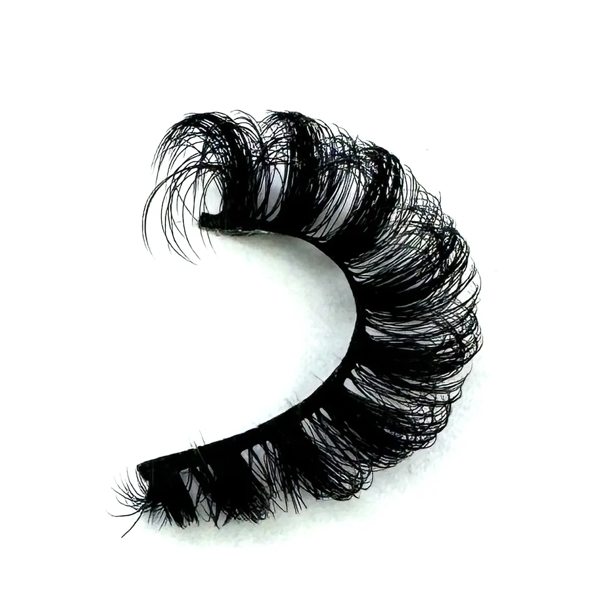 7 Pairs D-Curl Russian Volume False Eyelashes - Crossed, Voluminous, Natural to Bold Styles, Classic Cat Eye Fluffy Faux Lashes for Eyelash Extensions, Beauty Cosmetic Makeup Accessory, Eyelashes Extensions