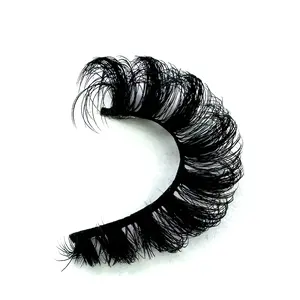 New 7 Pairs Crossed & Voluminous Natural And Dramatic Lashes D Curl Volume Russian Volume Natural Fluffy Faux Eyelashes,Classic Cat Eye Mink False Eyelashes Beauty Cosmetic Makeup