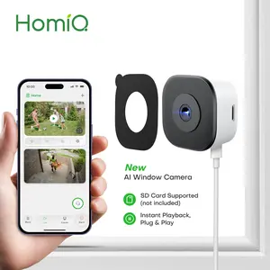 HomiQ 3MP 2K Window Camera,2.4GHz & 5GHz WiFi Indoor Cameras for Home Security with ChroMax Al Color Night Vision,Person & Motion Detection,24/7 Recording,Easy & Quick Install