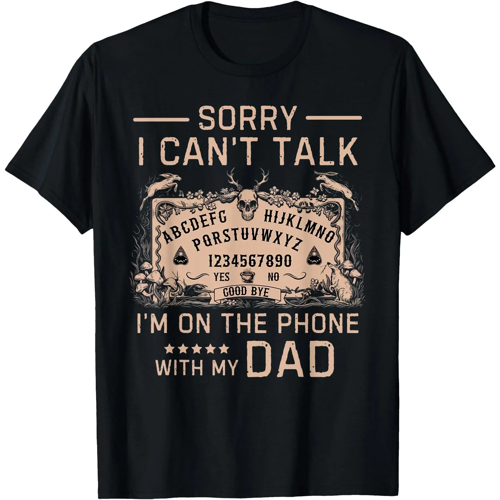 Women's Cotton T-Shirt with Funny Ouija Board Graphic, Casual Short Sleeve Top for an Everyday Comfortable Fit