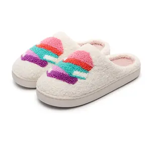 Women's Book Slippers,Soft Non-Slip Sole,  – Woman man Funny Cute Cartoon Pastry Design, Fluffy Thick Plush Cozy Warm Slip-On Shoes, Indoor Outdoor Winter Home Footwear, Comfy Bedroom House Shoes, Unique Holiday Gift Slide Girl