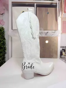 Bride Cowgirl Boots Wedding Personalizable