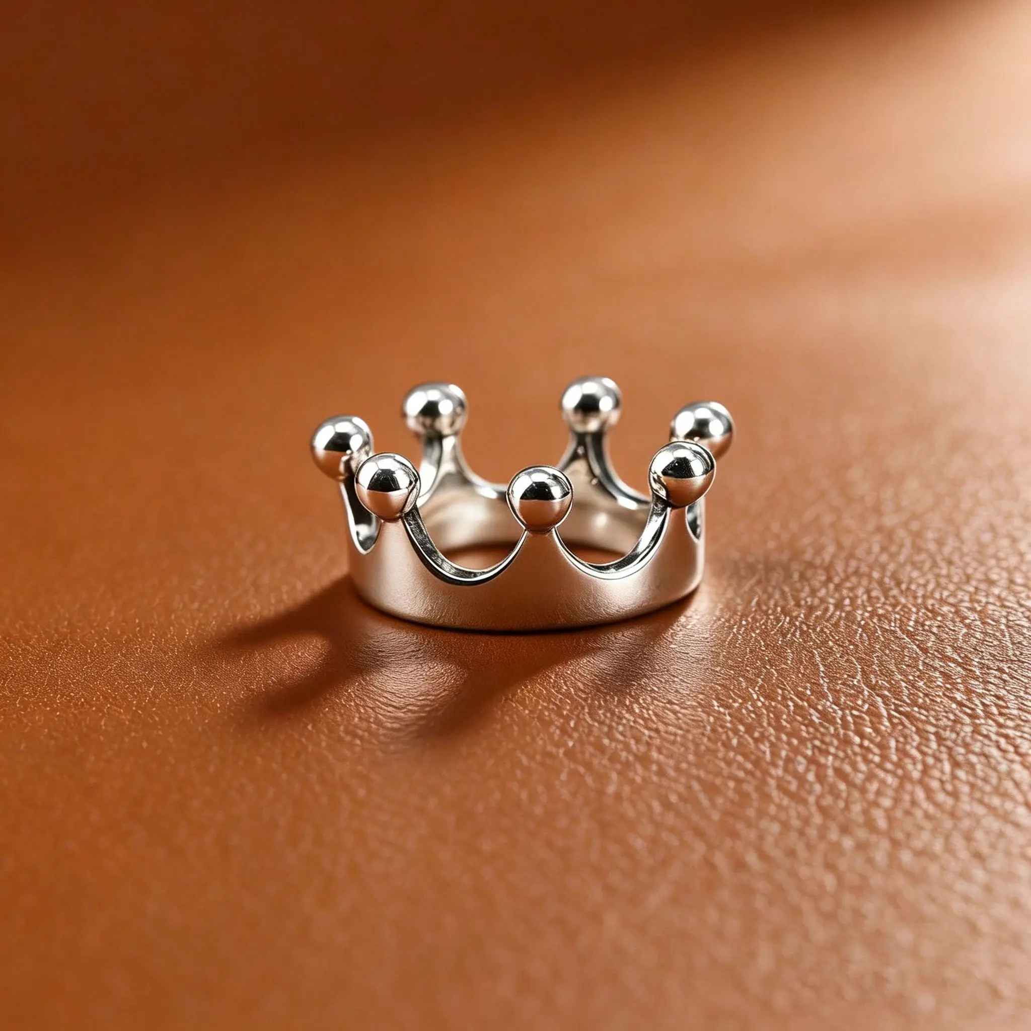 Sterling Silver  Princess Crown Ring Electroform Jewelry-Size6-10inch Beautiful Rings