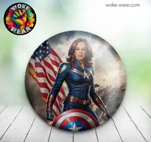 Superhero Inspired Kamala Pin, Democratic, Presidential, Nominee, POTUS, US Election 2024, No Trump, President Harris, Feminist, Vote, Madam