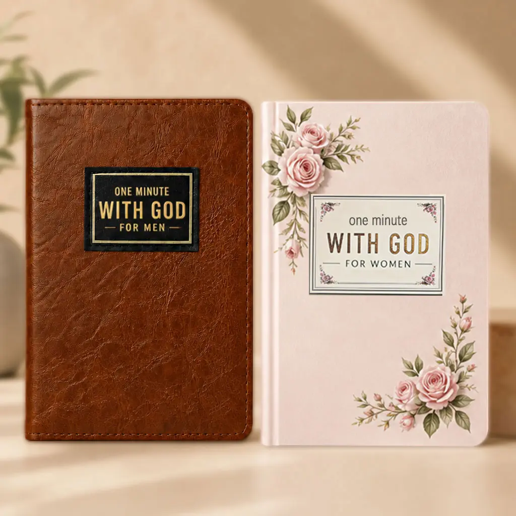 365 Daily One Minute With God Devotional Journal, One Minute With God Devotional Set for Men & Women, Portable Daily Reflections Book, Perfect Faith Gift for Couples, Birthday Gifts,graduation gifts,  bible