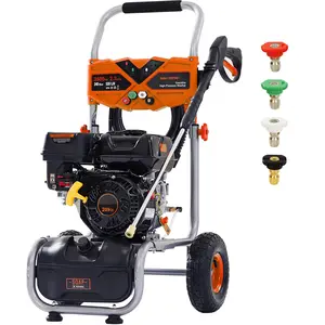 Efurden Gas Powered Pressure Washer 3500 PSI, 2.3 GPM Heavy Duty High Power Washer,209CC 7HP Engine with 25Ft Pressure Hose, Axial Aluminum Pump, Soap Tank, 4 Quick Connect Nozzle
