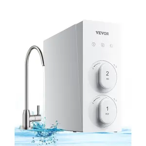 VEVOR Reverse Osmosis System, 400 GPD 8-stage Tankless Reverse Osmosis Water Filter, Under Sink Water Filtration System, 2: 1 Pure to Drain, Reduces TDS, Lead, Chlorine, Bad Taste, Odor