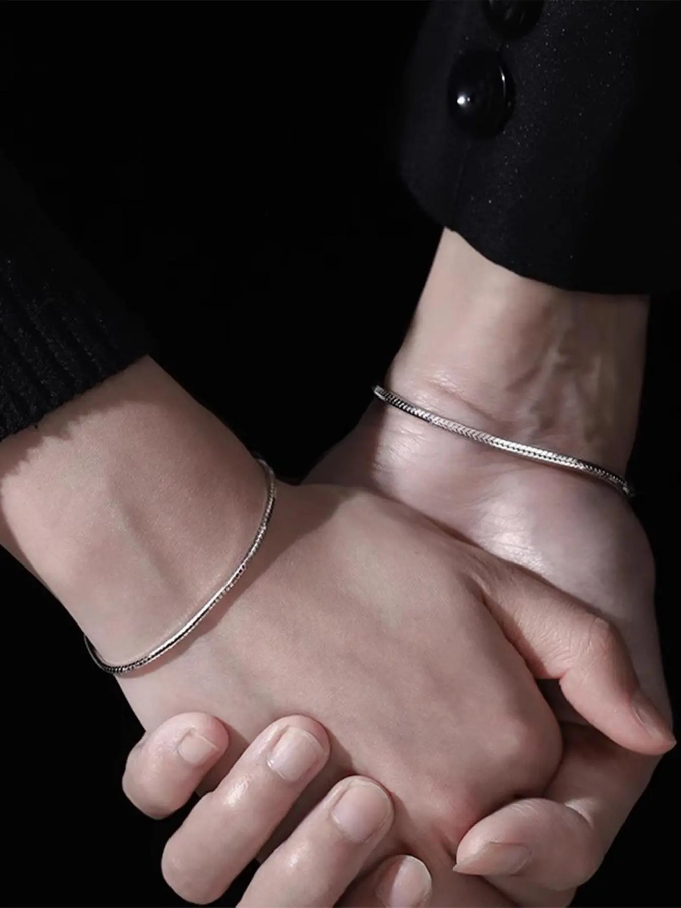 Couple's Minimalist Temperament Chain Bracelet, Stainless Steel Jewelry for Party, Daily Clothing Decor, Trendy All-match & Exquisite Jewelry for Birthday Gift, Couple Bracelets
