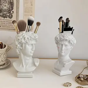 Creative Storage Pen Holder, Decorative Desktop Ornament David Vase, Stylish Desk Accessory, Desk Tidy, Stationary Organizer Holder, Perfect for Office and Home Organization