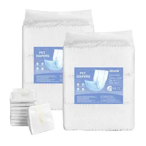 VEVOR Disposable Dog Diapers, Super Absorbent Female Dog Diapers, 360 Leak - Proof Female Doggy Pet Diaper with Wetness Indicator for Heat Period, Training, Incontinence - S, 144 Count (2 Packs of 72)VEVOR Super Brand Day