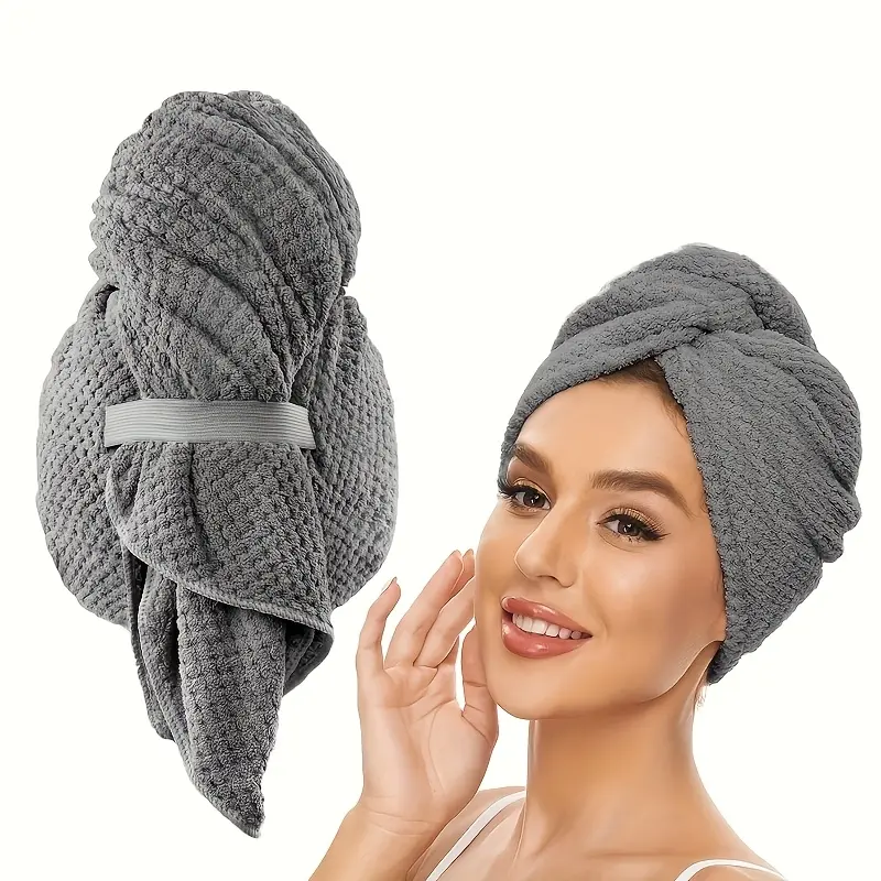 1pc Quick-Dry Microfiber Hair Towel Wrap for Women, Super Absorbent Headscarf, Curl Enhancing, Unscented, Woven Hair Drying Accessory for Home Bathroom Use, Gift, the best choice for dry wet hair, the best choice for Christmas, Hair Turban Towel
