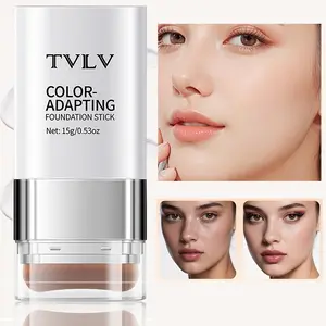 Two in one Concealer Foundation Hybrid waterproof concealer discoloring foundation make-up stick, lasting moisturizing, cream texture concealer, built in makeup brush, easy to cover dark circles and defects, designed for comprehensive concealer