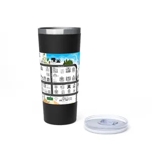 Map of Cedar Harbor 22oz Tumbler - Fictional Town, Ruth Madison Romance Series, Travel Mug, Insulated Cup, Novel Inspired Gift, Coffee