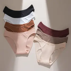 Women's 5/7-Pack Ribbed V-Waist Panties Breathable Stretch Bikini Underwear Collection