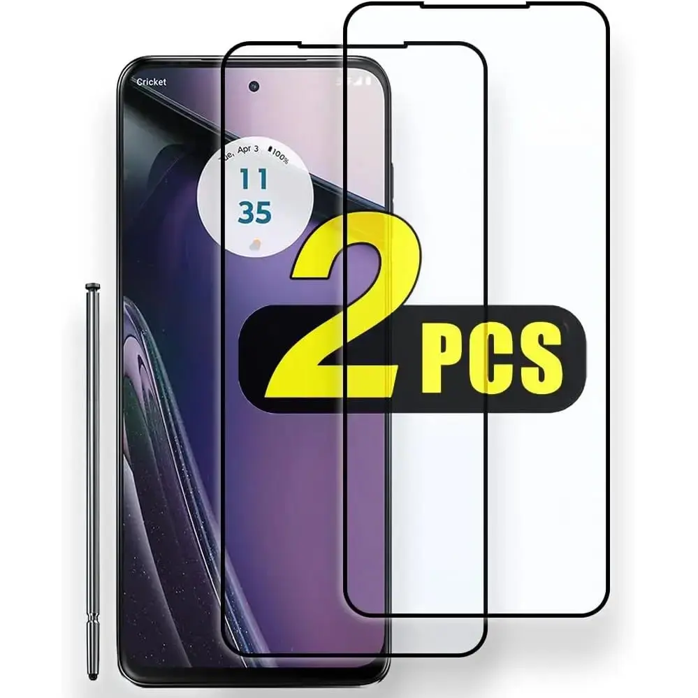 Entronix 2-Pack for Moto G Stylus 2023, Clear Tempered Glass Screen Protector Installation Protection
