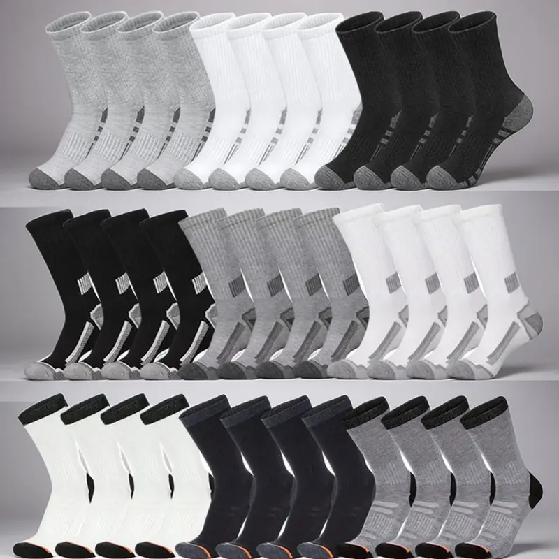 Women's Multicolor Athletic Mid-Tube Socks (50 Pairs Mixed Black/White/Gray) - Sweat-Absorb Mesh, Soft, Comfortable, for Casual Wear & Sport Use,sohochic
