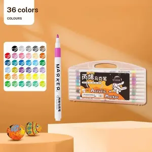36 Colors Non-Toxic Magnetic Acrylic Marker Pens, Whiteboard Markers, Colorful Drawing Markers, Blank Markers for Art and Writing
