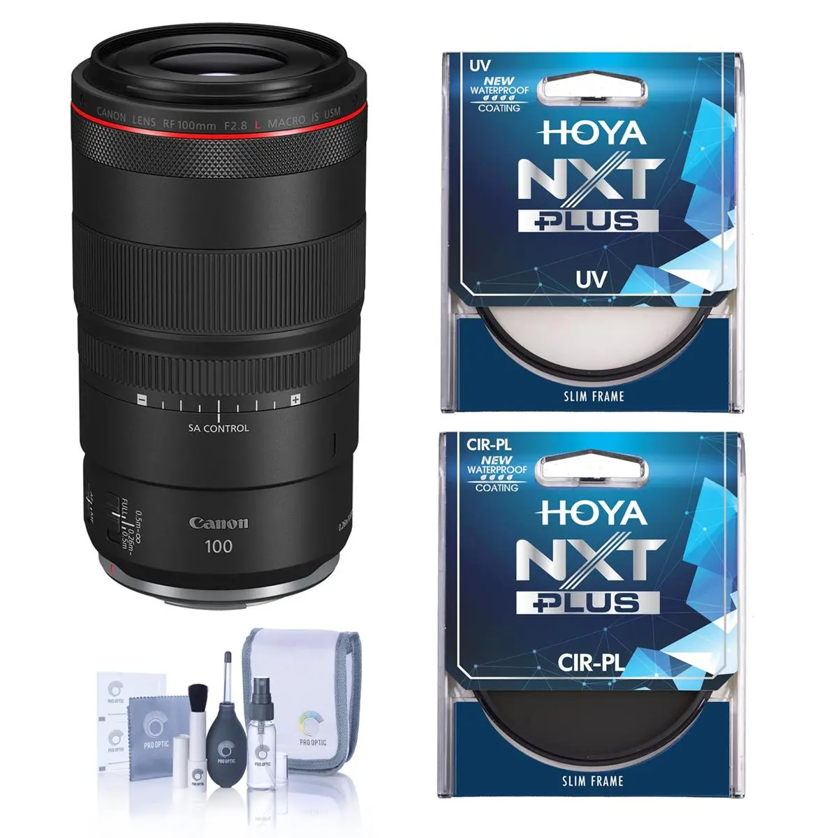 Canon RF 100mm f/2.8 L Macro IS USM Lens, Bundle with Hoya NXT Plus 67mm CPL Filter, 67mm UV Lens Filter and Cleaning Kit
