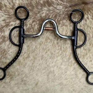 Black Steel Medium Shank Low Port Copper Roller Bit 5” Mouth