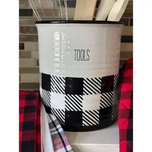 Buffalo Plaid Kitchen Tool Caddy