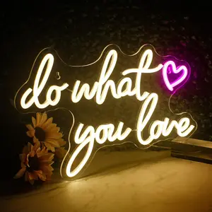 Creative Letter Design LED Neon Sign Night Light, Multipurpose USB Powered LED Night Light, Decorative Light For Home Bedroom Living Room, Wall Decor Perfect for Home, Led Neon Lights
