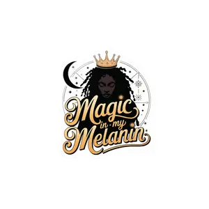 Magic Melanin | Halloween season | gifts for black girls | melanin sticker Kiss-Cut Vinyl Decals