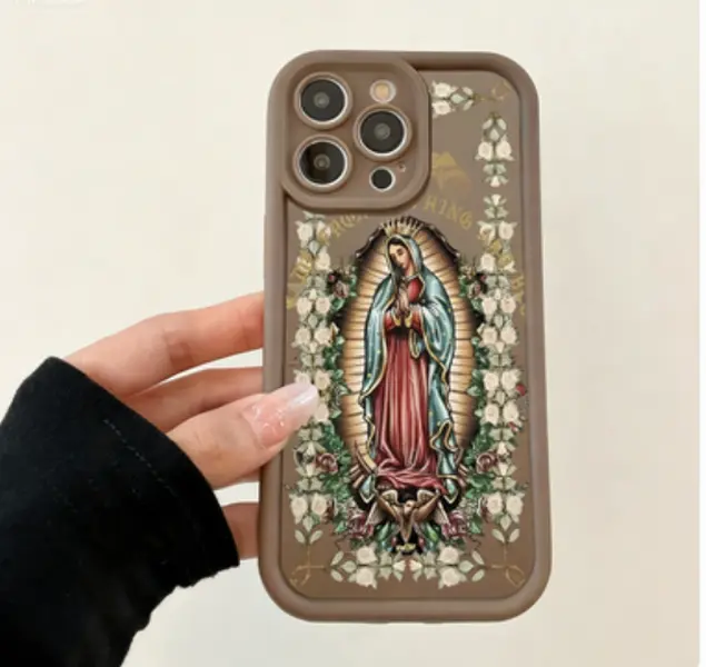 Phone case: High bamboo brown St. Mary's printed anti fall all inclusive precision protective case suitable for Iphone iPhone 6/ 7/ 8/ X/ Xs/ XR Max/ 11/ 12/ 13/ 14/ 15/ 16 Pro Max., Accessories, Smartphone, Cellphone, Devices