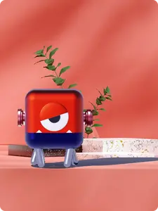 Desktop Stressrelief Toys that Can Move Automatically- Red StepBot