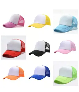 50 Pack Summer Blank Mesh Baseball Cap Bulk Set for Trucker Hats Sublimation Ready Personalized Cap Breathable Cap