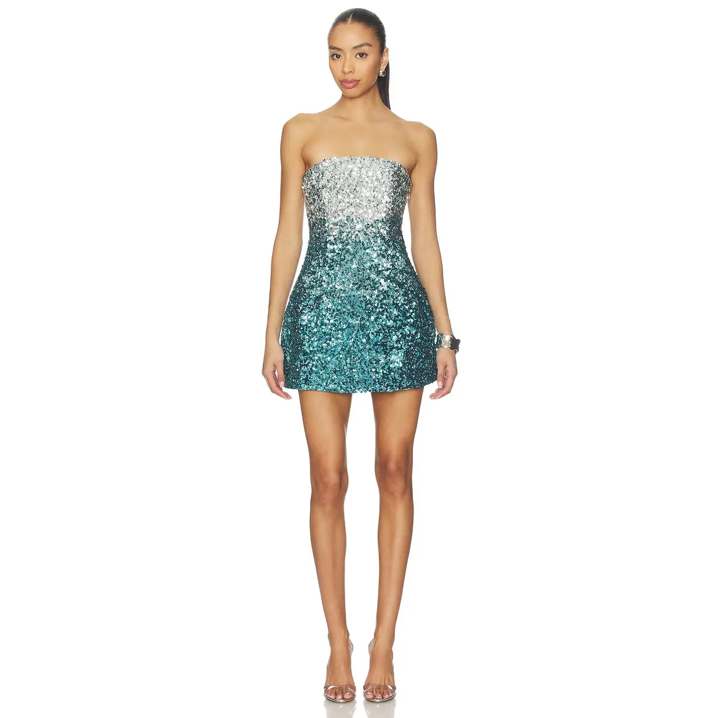 retrofete Tancy Dress in Seychelle & Teal Ombre