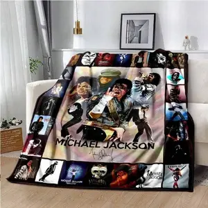 Michael J-Jackson Blanket Super Soft High Quality Blanket For Travel Bedding Couch Hiking Bed Comfortable Blanket Birthday Gift3.Jpg