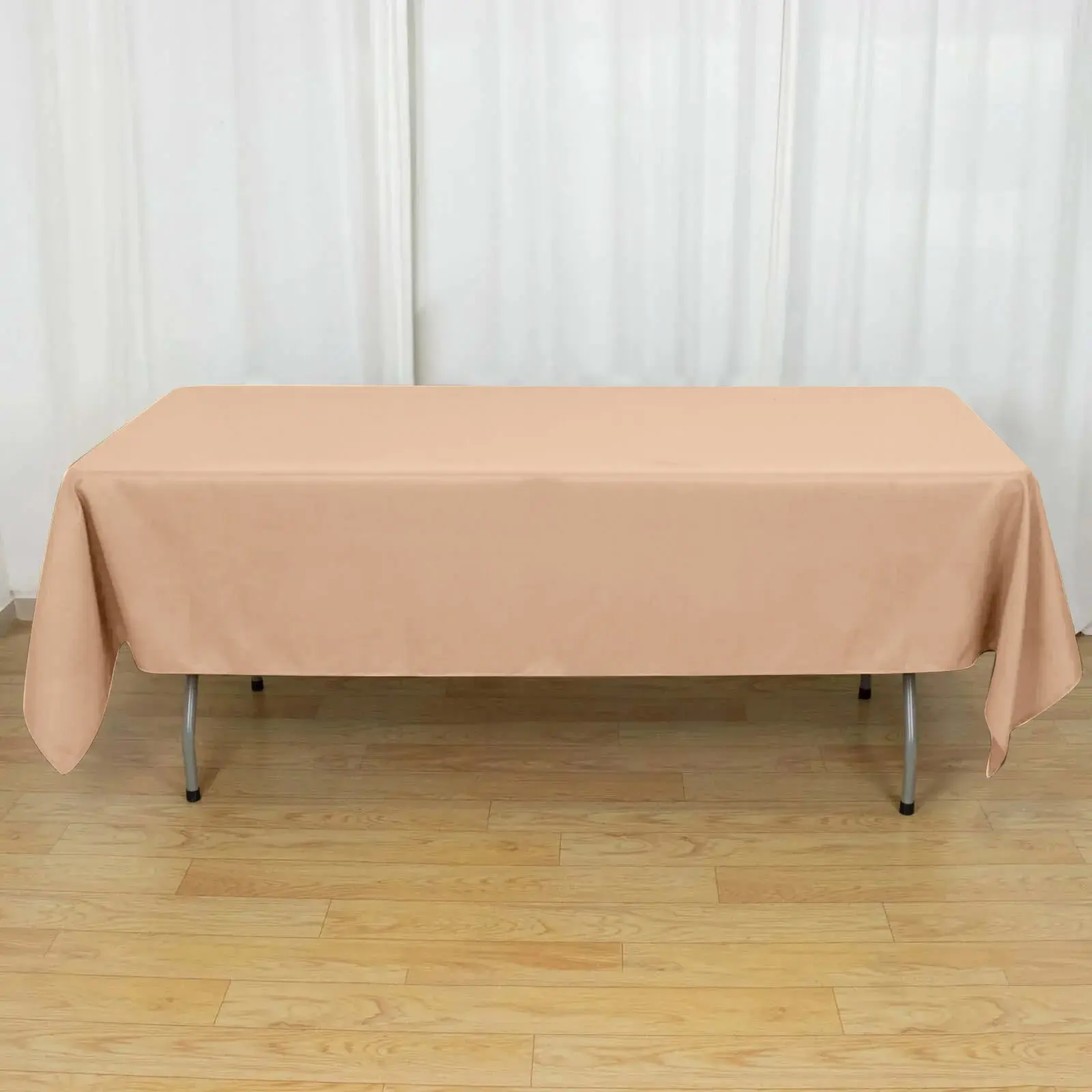 Polyester Rectangle Tablecloth, 60"x102" Nude Washable Table Cover - Wrinkle-Resistant, Ideal for Birthday, Wedding, Casual, Thanksgiving Outdoor Table Use, Outdoor Safe Tablecloths