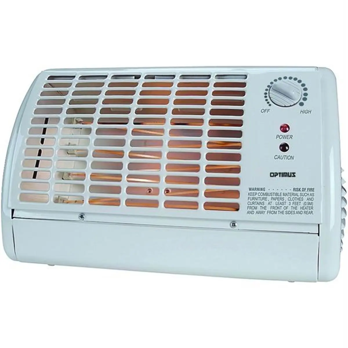 212 MAIN Optimus H-2210 Portable Fan-Forced Radiant Heater, 1320W Heat Unit with Automatic Thermostat Control Switch