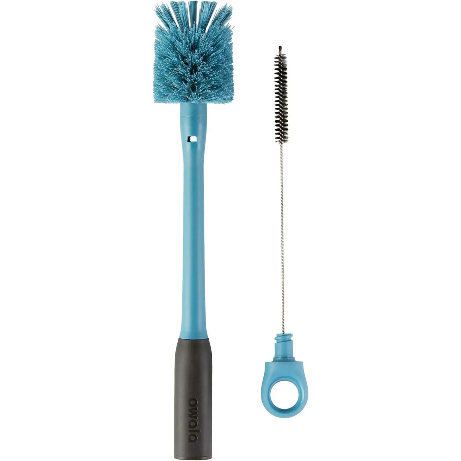 Owala 2-in-1 Water Bottle Brush Cleaner and Straw Cleaner Brush,Water-Bottle-Brush with Removable Head and Twist n Hide Straw-Brush,Smokey Blue,(Pack of 12)