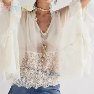 Women's V Neck Poncho Tops, solid color batwing sleeve design, loose fit casual T-shirts blouses, lightweight and comfy, perfect for daily wear, vacation and casual outfit matching.