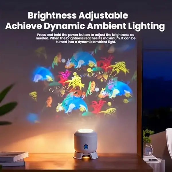 Dynamic Rotating LED Projection Light – LED Light Projector with Multiple Options (Snowflake, Christmas, Ocean), Adjustable Brightness, and Unique Base Design (Christmas)