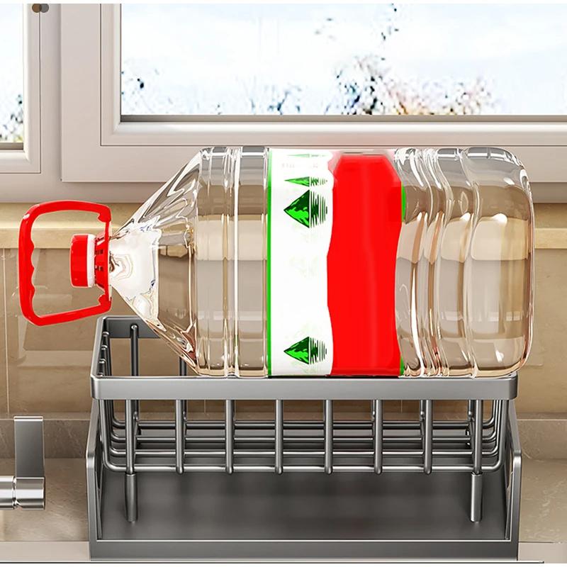 Kitchen Sink Drain Rack Organizer Abs Plastic Self-Draining Sink Shelf Soap Sponge Holder Dishcloth Towel Rack Filter Basket Does not apply