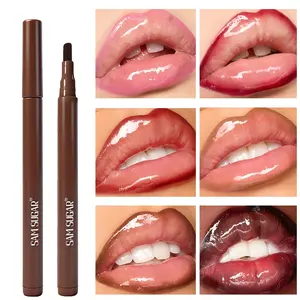 Sam Sugar Long-Lasting Dual-Sided Lip Liner Pencil, Smudgeproof Matte Finish, Perfect for Daily and Party Makeup, Precision Drawing