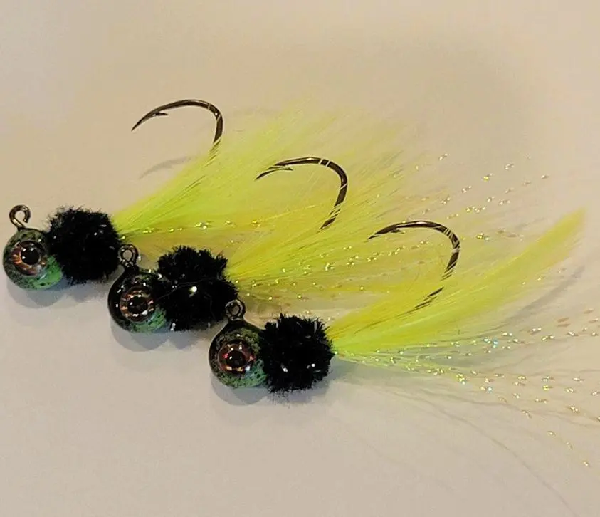 Grasshopper crappie jigs Grasshopper crappie jigs