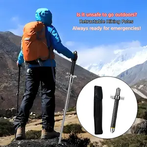 Essential for outdoor hiking, these multifunctional retractable hiking poles are sturdy, durable, and wear-resistant—perfect for hiking and camping. The best gift for outdoor enthusiasts.