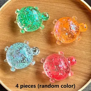 Sensory Soothing Toys Set, Shiny Squishy Turtle Toy, Stress Relief Candy Ball, Sticky Comfort Toy, Summer Fun Game, Anxiety Relief Gift