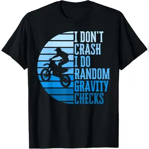 Funny Dirt Bike Rider Motocross Biker Dirt Biking T-Shirt Relaxed Fit Cotton T-Shirt